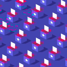 Voting Election Ballot Box Repeating Tileable Pattern