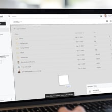 FolderFort website on laptop screen